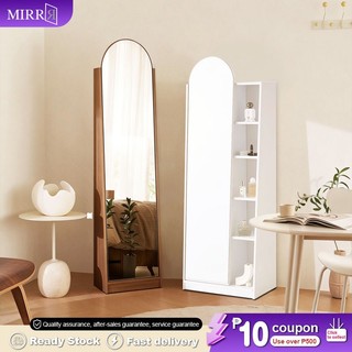 Full-length mirror, floor-standing hidden storage cabinet, minimalist storage mirror/dressing mirror