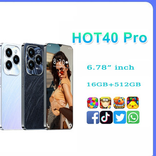 Brand New Hot 40 Pro Cellphone 8GB+256GB 6.78" Inch Original Legit Smartphone Android 5G Phone COD