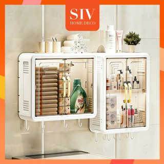 SIV Wall Mounted Bathroom Cabinet Hanging Plastic Storage Cabinet For Bathroom Kitchen Waterproof