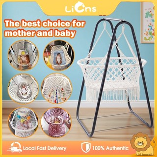 COD Duyan For Baby cradle swing hanging basket hammock with metal stand used indoors/outdoors Cradle
