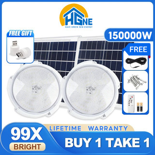 HGNE Solar Light Indoor Light LED 150000W Solar Ceiling Light Waterproof With Remote BUY 1 TAKE 1
