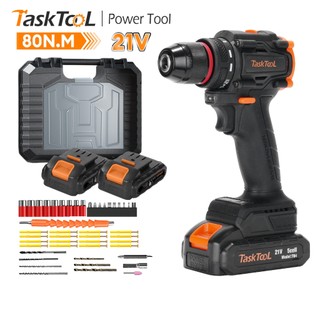 TASKTOOL 25levels Cordless Brushless Impact Drill PowerScrew Hammer Set