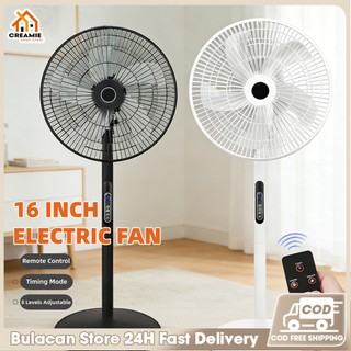 16 Inch Electric Fan Remote Control Floor Fan 8 Speed Strong Wind Stand Fan With Timer Wide Angle