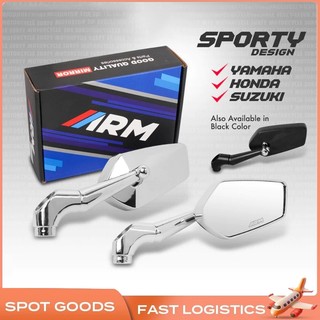 ARM Sport F1 Side Mirror Cast Alloy 360° Adjustment HD Anti-Glare Lens Universal Fit
