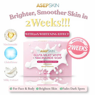 ASEPSKIN Niacinamide Gluta Milky Soap 20x Whitening -FREE MESH NET