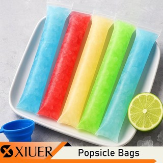 50Pcs Disposable Ice Popsicle Molds Plastic Popsicle Mold Bag Sealable Plastic Freezer Tubes