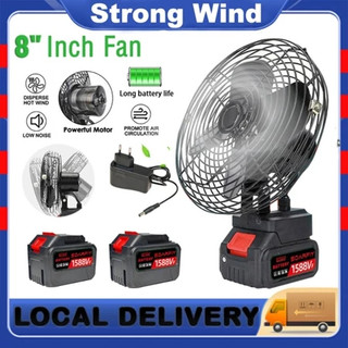 8 Inch Cordless Fan Portable Fan High Power Outdoor Desktop Cooling Fans Adjustable Lithium 399/599