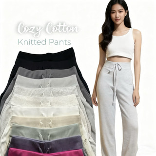 High Waist Darwstring Knitted Trousers Pants Harper Wide Leg Pants