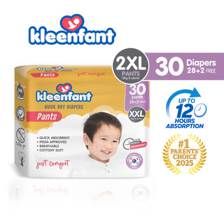 Kleenfant Baby Pull-up Pants Diaper XXL (30 Pads) Disposable Diaper Baby Essentials