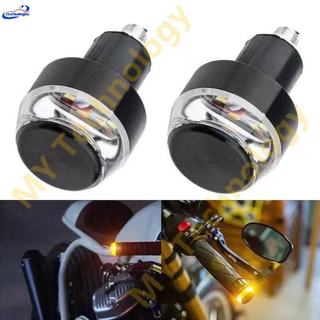 2Pcs Motorcycle LED handlebar end turn signal light DC 12V side indicator light with light LED53