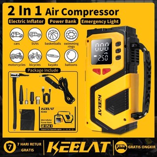 KEELAT Orig KCI03 Air Pump 3In1 Cordless Tire Inflator 150PSI Air Compressor DC/Battery Rechargeable