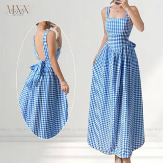 |MXN| Denise Gingham Maxi Dress
