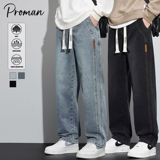 ProMan Men's Korean Style Denim Pants Comfortable Straight Cut jeans Pants For Men Casual Menswear
