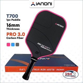 IANONI Pickleball PRO 3.0 16mm T700 Carbon Fiber with Termo Tech + Foam Edge Filling Technology