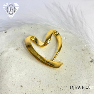 Pawnable 18K EF Open Heart 39mm Pendant (DJEWELZ)