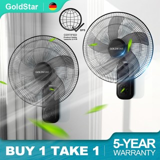 GoldStar Powerful Wall Fan Electric Fan 2026UpgradeVersion 5 Blades Wall Fan&Stand Fan Energy Saving