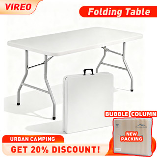 4/6FT Heavy-duty Folding Table-Portable Dining Table Camping Table School Dask Outdoor Church Use