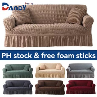 1/2/3/4 Seater Seersucker Stretch Sofa Cover Removable Slipcover for Couch