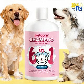 Petcore Pet Shampoo 500ML for Dogs and Cats Eliminates Odor Softens Shines Fur Moisturizes Pet Care