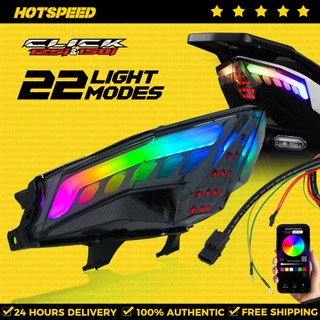 HOTSPEED Honda Click V2 V3 LED Tail Light Motorcycle RGB 22 Modes Click 120 150 New 2018-2024