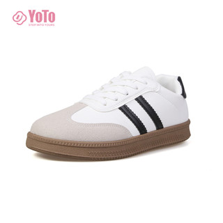 YOTO Korean Couple Rubber Shoes Casual Comfort Versatile Fashion Sneakers For Women