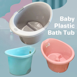 Bath Tub For Baby With Toys And Drainage Holes Bath Bucket Foldable Newborn Bathtub