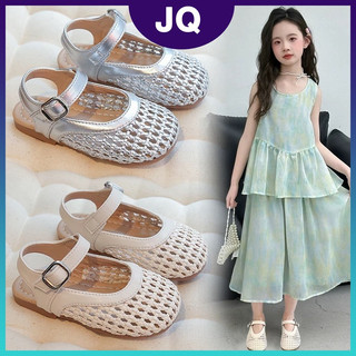 JQ 24-35 Girls Cute Sandals Hole Design Flat shoes Princess fashion soft lightweight