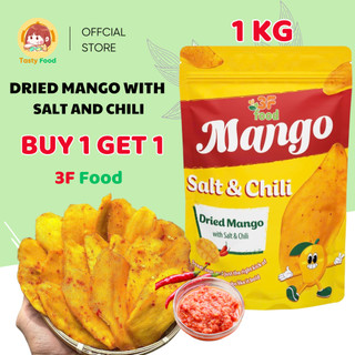 1KG DRIED MANGO WITH SALT AND CHILI 3F FOOD – Natural, Healthy, No Added Sugar, No Fat