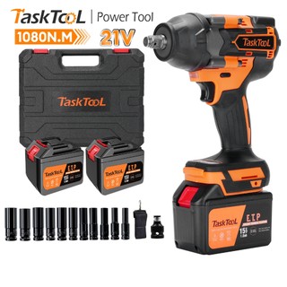 TASKTOOL Cordless Brushless Impact Wrench Portable Electric Wrench High Torque 1080NM