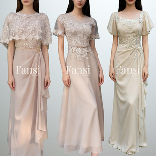 Mother Dress Long Gown for Wedding Mother of the Bride Sponsors Ninang 3D Off Shoulder