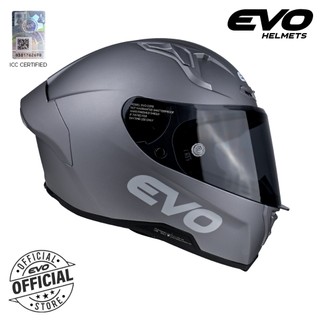 EVO Core Plain Single Visor Full Face Helmet with Free Clear Lens