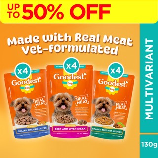 Goodest Dog Wet 130g Pack of 12 (Beef and Liver, Grilled Chicken and Liver, Braised Beef w/ Veggies)