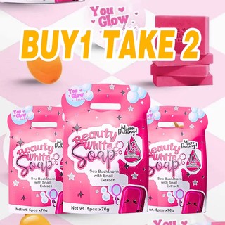 New BUY 1 TAKE2 You Glow BabeBeauty White Soap 10x whitening micropeeling by 70*5pcs per pouch white