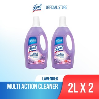 Lysol Multi Action Cleaner Antibacterial Lavender Scent 2L x 2 -  Surface / Disinfects / All Purpose