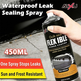 AYXU Waterproof Rubber Coating Spray 450ml Flexible Sealant Quick Repair For Roof Pipe Wall Cracks