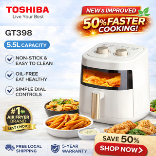 Air Fryer GT398 5.5L Large Capacity Less Oil & Oil-Free for Fried Food Cooking Healthy Air Fryer