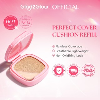 [OUTLET] Glad2Glow 2in1 Cushion Refill Makeup Set Full Coverage Oil Control Natural Matte Finish