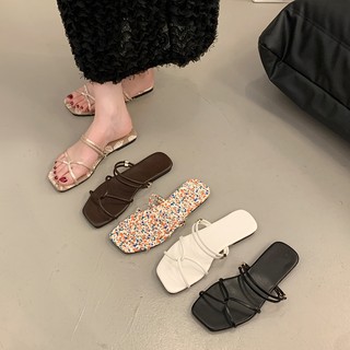 Onew Korea NEW Women's French Flat Slippers Non-slip and wear-resistant Five colors Walking Shoes