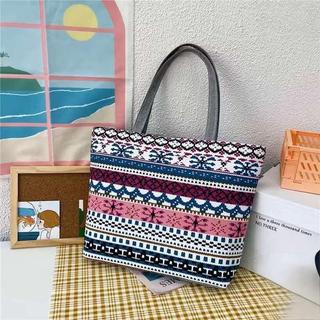 JNK #AW3800 Bohemian Canvas Tote Bag Shoulder Bag Vintage Fashion Bag