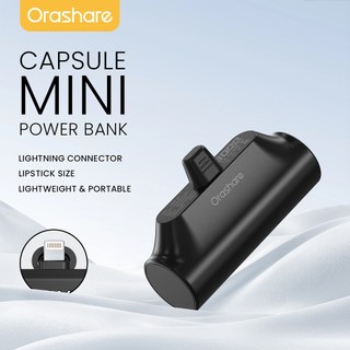 Orashare PNC03 3000mAh Mini Powerbank Fast Charging With TYPE-C/iPh Plug Capsule Emergency Power