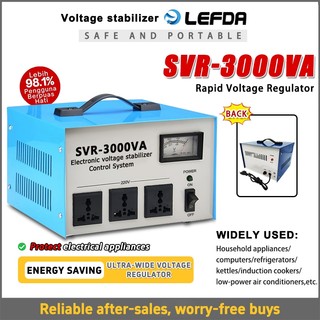 AVR Automatic Voltage Regulator 3000W SVR-3000VA Servo Type AVR Time Delay For Small Refrigerator
