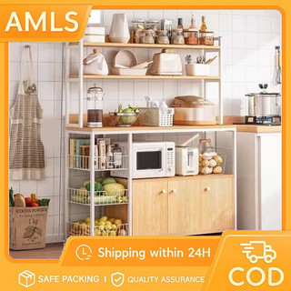AM Kitchen Cabinet Organizer Storage Rack Microwave Oven Minimalist Multipurpose