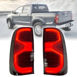 【2025 New Style】1 Pair Toyota Hilux VIGO 2005 -2014 GR Design Tail light Tail lamp Tailight Taillamp