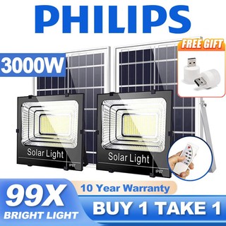 [BUY 1 TAKE 1] 3000W Bright Solar Light Outdoor Waterproof LED Flood Light
