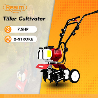 REAIM Tiller Cultivator Machine 7.5hp Mini Tiller Cultivator  Rotary Cultivator