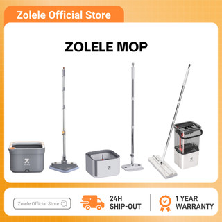 ZOLELE M16/M20/M21 Self Wash Spin Mop 360 Spinner Flat Mop Clean And Dirty Water Separation Tank