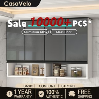 Alumium Kitchen Cabinet Storage Anti-termites Hanging Cabinet Wall for Kitchen Glass Pantry Cabinet