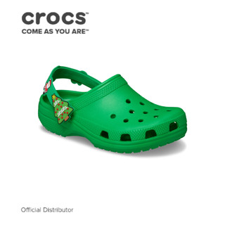 Crocs Toddler Classic Holiday Icons Lights B Clog In Grass Green