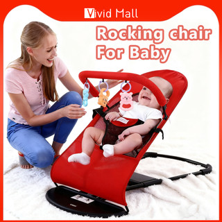 Vivid Rocking Chair For Baby Foldable Soft Baby Bouncing Chair High Quality Fabric Helps With Sleep