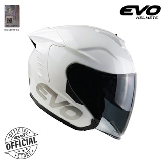 EVO RX-5 Plain Half Face Dual Visor Helmet With Free Clear Lens